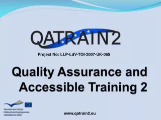 Quality Assurance and Accessible Training 2
