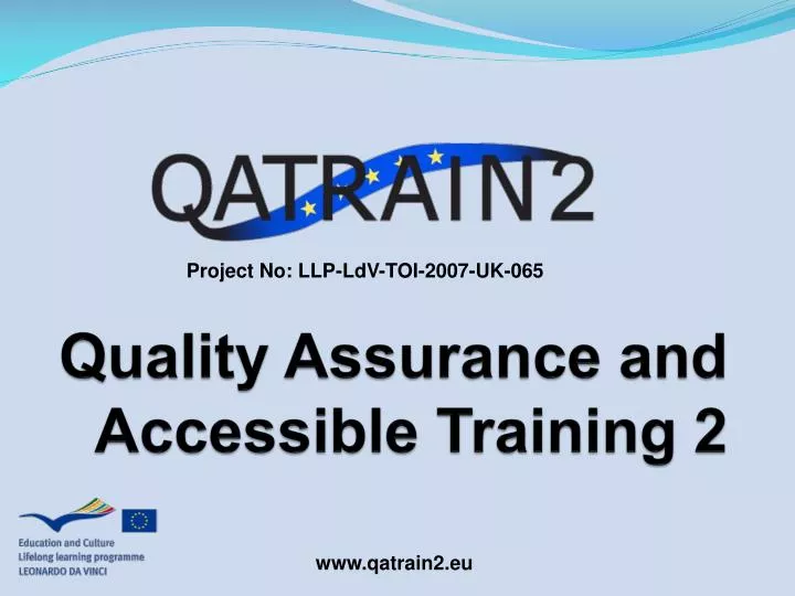 quality assurance and accessible training 2