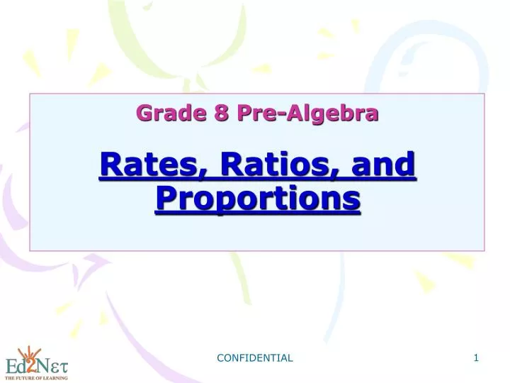 grade 8 pre algebra rates ratios and proportions