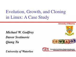 Evolution, Growth, and Cloning in Linux: A Case Study