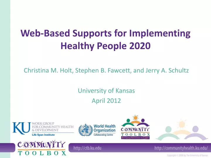 web based supports for implementing healthy people 2020