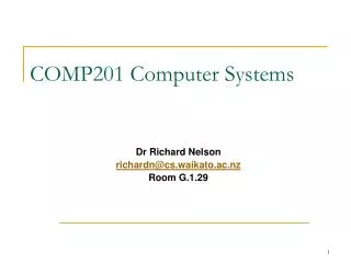 COMP201 Computer Systems
