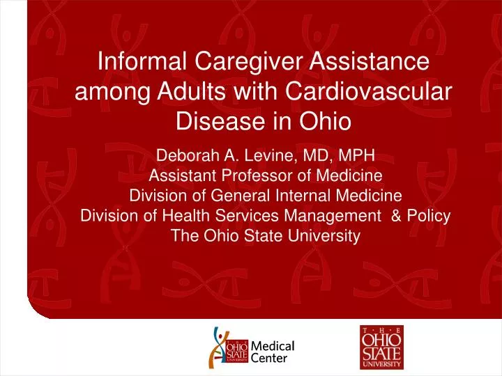 informal caregiver assistance among adults with cardiovascular disease in ohio