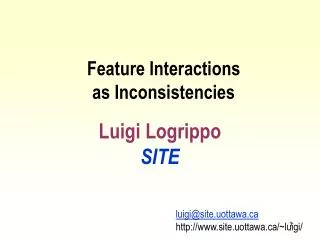 Luigi Logrippo SITE