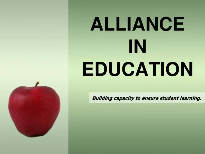alliance in education