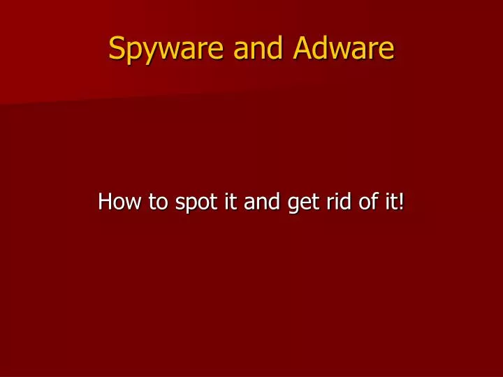 spyware and adware