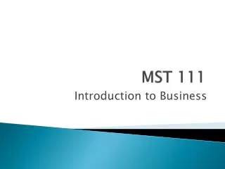 MST 111