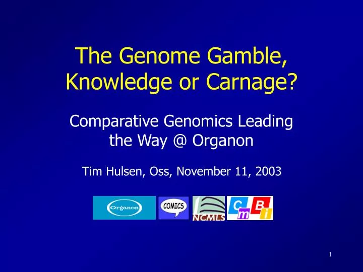 the genome gamble knowledge or carnage