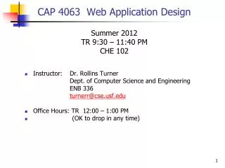 CAP 4063 Web Application Design