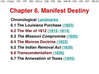 Chapter 6. Manifest Destiny
