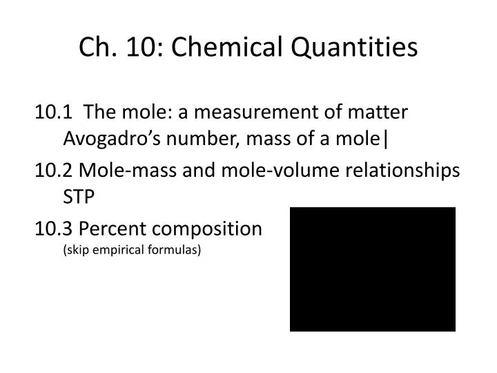 ch 10 chemical quantities