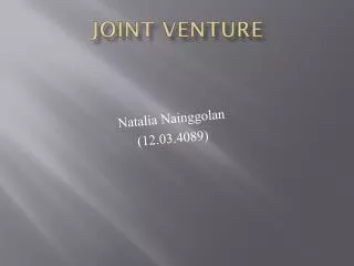 joint venture