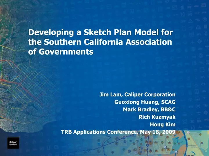 developing a sketch plan model for the southern california association of governments