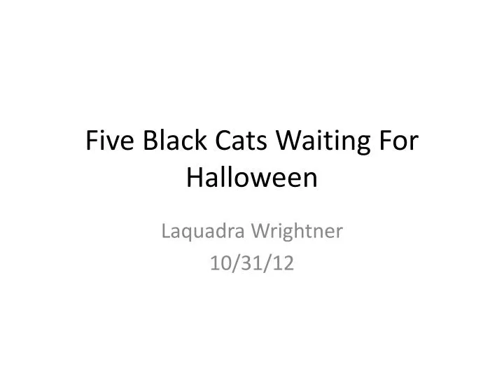 five black cats waiting for halloween