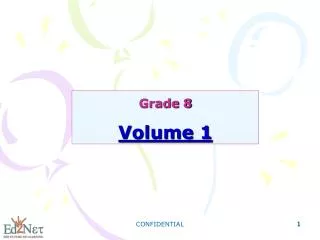 Grade 8 Volume 1