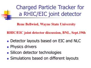 Charged Particle Tracker for a RHIC/EIC joint detector