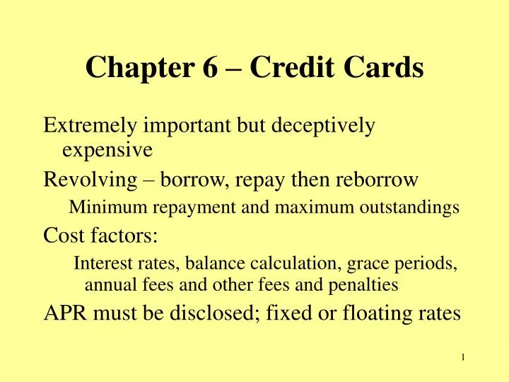 chapter 6 credit cards