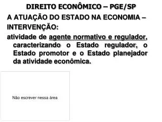 direito econ mico pge sp