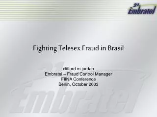 Fighting Telesex Fraud in Brasil