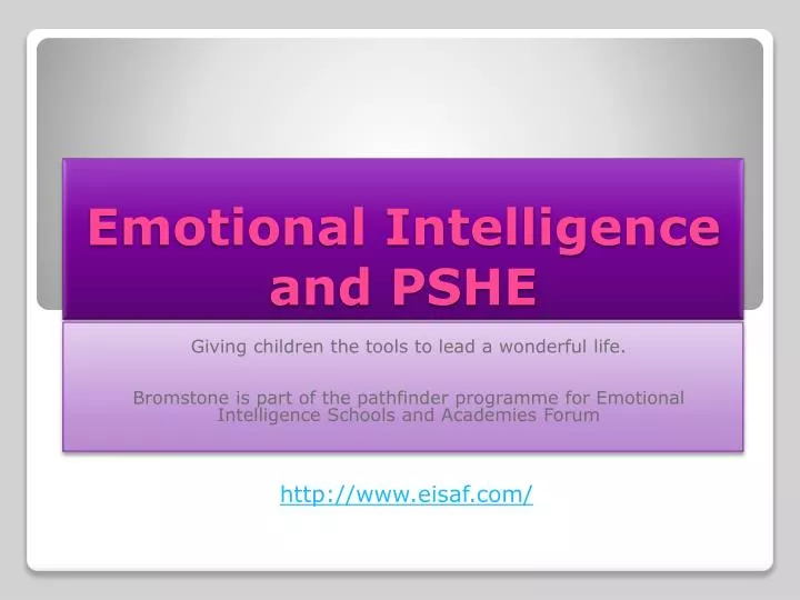 emotional intelligence and pshe