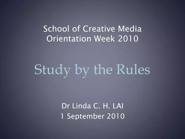 school of creative media orientation week 2010
