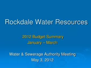 Rockdale Water Resources