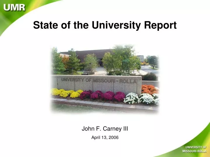 state of the university report