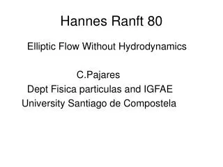 Hannes Ranft 80