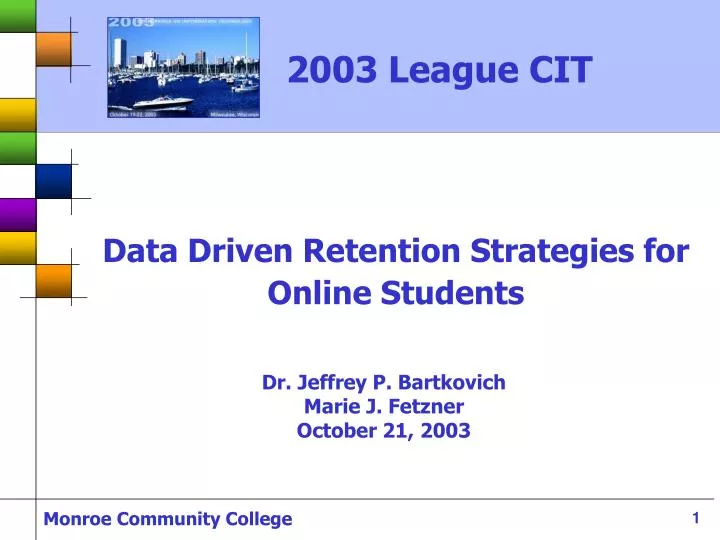 data driven retention strategies for online students