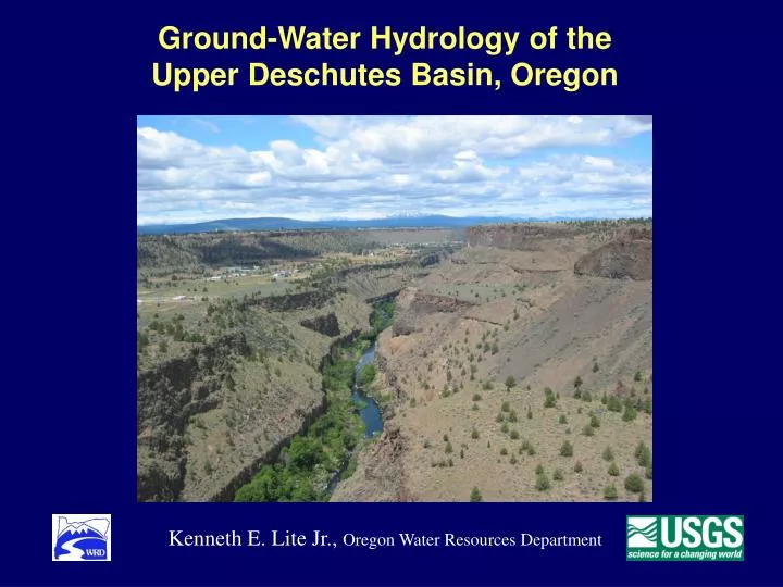 ground water hydrology of the upper deschutes basin oregon