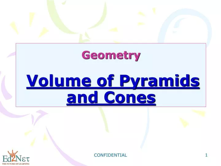 geometry volume of pyramids and cones