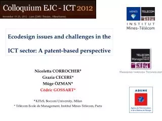 Ecodesign issues and challenges in the ICT sector: A patent-based perspective