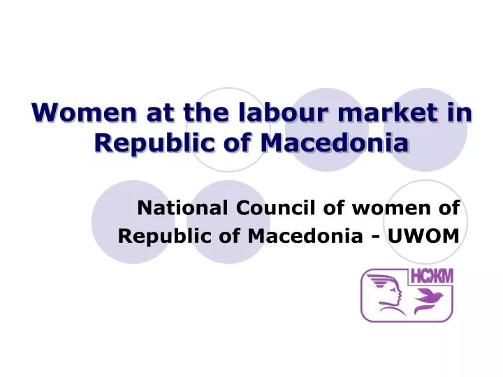 women at the labour market in republic of macedonia