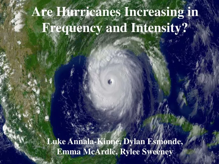 are hurricanes increasing in frequency and intensity