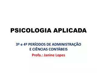 psicologia aplicada