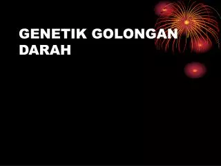 genetik golongan darah