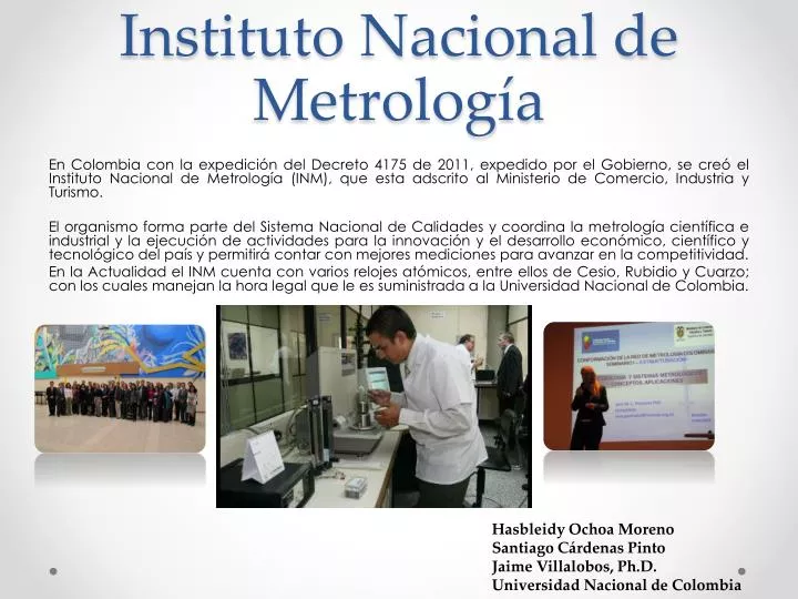 instituto nacional de metrolog a