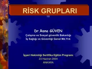 r sk gruplari
