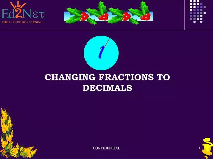 changing fractions to decimals