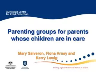 Parenting groups for parents whose children are in care