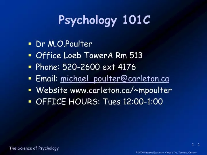 psychology 101c