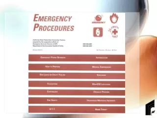 What Your Emergency Procedures Brochure Covers
