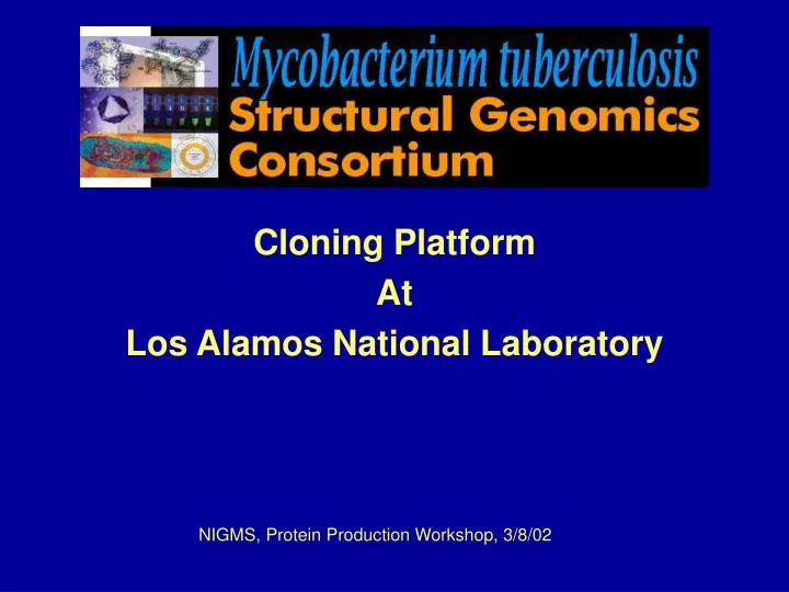 the tb structural genomics consortium title