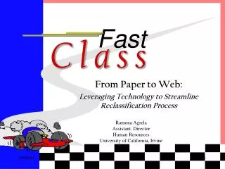 From Paper to Web: Leveraging Technology to Streamline Reclassification Process