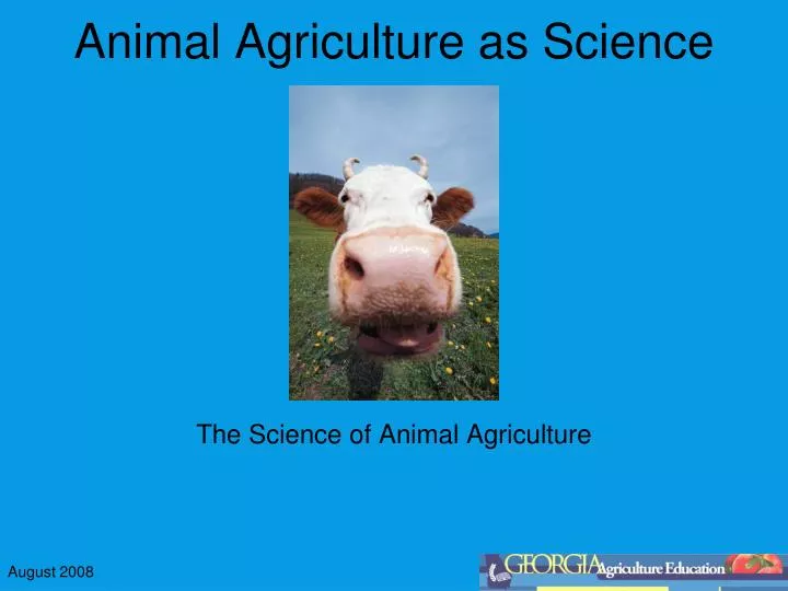 animal agriculture as science