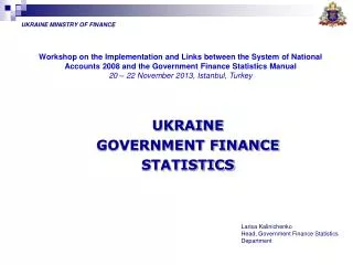 UKRAINE MINISTRY OF FINANCE