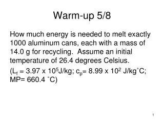 Warm-up 5/8