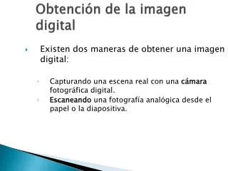 obtenci n de la imagen digital