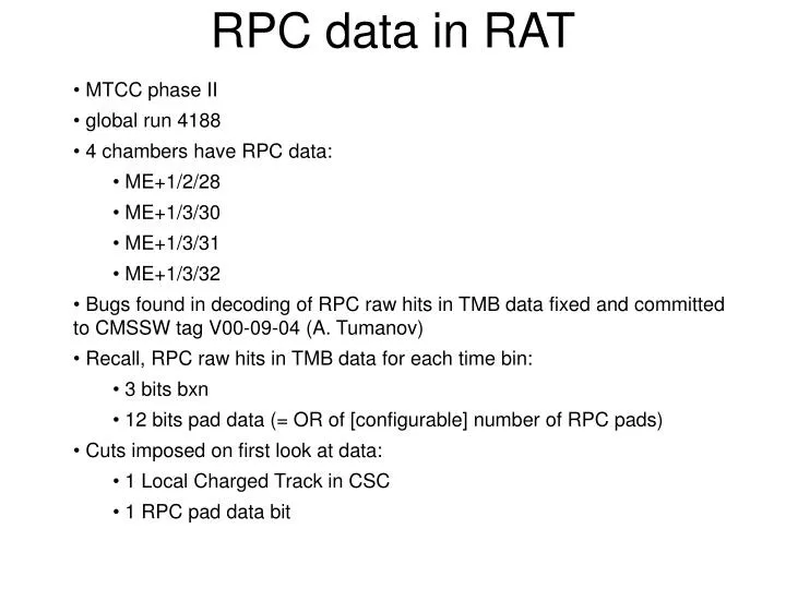 rpc data in rat