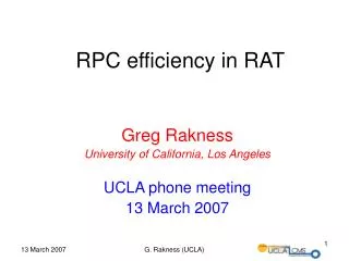 RPC efficiency in RAT